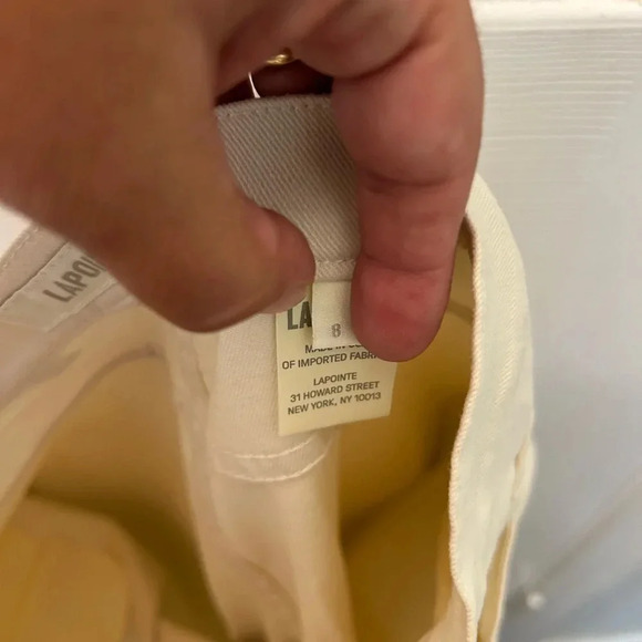 ! LAPOINTE Twill Wide-leg Ankle Jeans s 8 - Picture 6 of 7